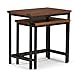 Simpli Home 3AXCSKY-06 Skyler Solid Mango Wood and Metal 25 inch Wide Rectangle Modern Industrial Nesting 2 Pc Side Table in Dark Cognac Brown, Fully Assembled
