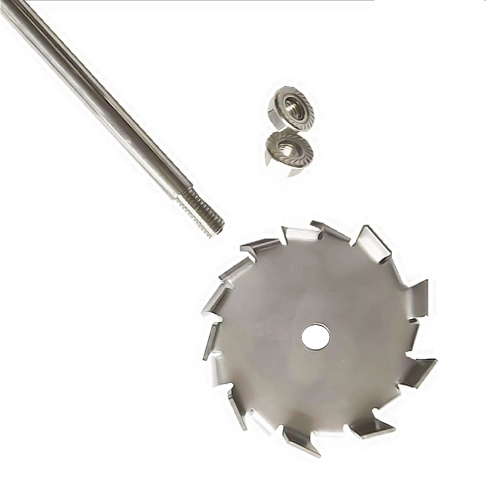 Disco de dispersión de acero inoxidable 304 con varilla agitadora para máquina de dispersión (5 CM/1,96")