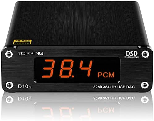 KGUSS Topping D10s Mini USB DAC CSS XMOS XU208 ES9038Q2M OPA2134 Audio Amplifier Decoder Black