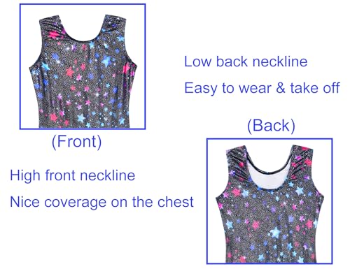 Image of Domusgo Gymnastics Leotards for Girls Sparkly One Piece Biketard Size 1-10Y