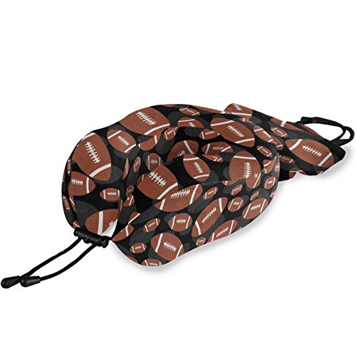 ALAZA Travel Pillow, American Brown Football Soft Neck Support Pillows for Airplanes Car and Home Washable Cover