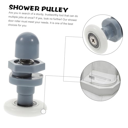 Poleas de ducha de deslizamiento fluido para puertas de cristal 5