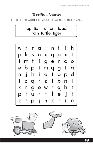 School Zone My First Word Searches Workbook: 48 Pages, Kindergarten, 1st Grade, Activity Pad, Search & Find, Word Puzzles, Ages 5 to 7 (Little Busy Book Series)