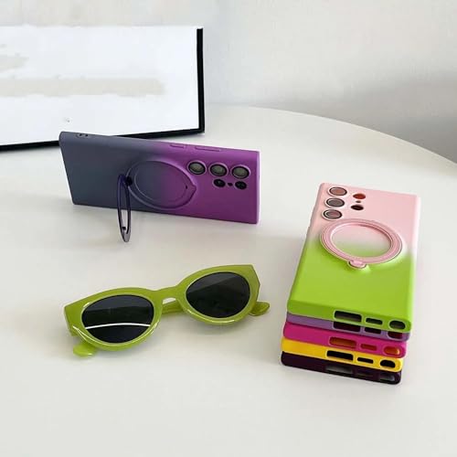 Coque en silicone magnétique dégradé pour Samsung Galaxy S24 antichoc