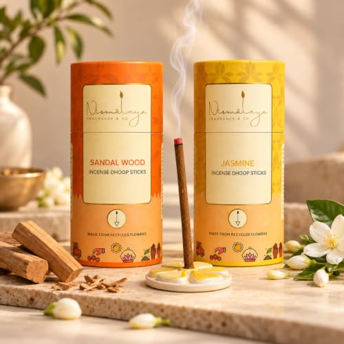Nirmalaya Sandalwood & Jasmine Dhoop Sticks (Pack of 2, 80 Sticks) - Image 2