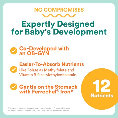 Image of SmartyPants Women's Prenatal Multivitamin Capsules, OB‑GYN Co‑Developed Prenatal Vitamins with Choline, Folate, Omega 3 DHA, & Iron for Baby's Development, Gentle on Stomach, 60 Count (30 Day Supply)