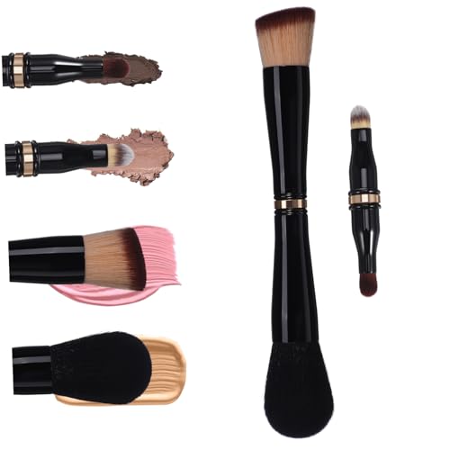 minkissy Makeup Travel Set 4 in 1 Double Sided Brush Easy to Use Sturdy Makeup Brush