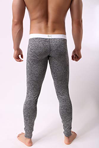 Men’s Low Rise Pouch Underwear Pants Long Johns Thermal Bottoms Leggings2