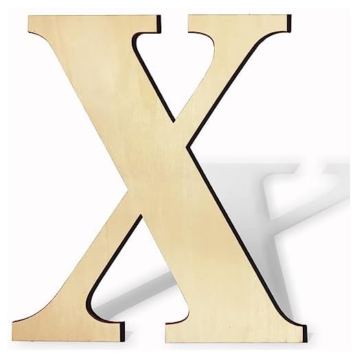 17 Inch Unfinished Wooden Letters, Blank Wood Letters Sign for Home Wall Decor, Large Unpainted Wood Letter for Crafts,Birthday,Wedding Party Decoration,Large Wooden Alphabet Letter X