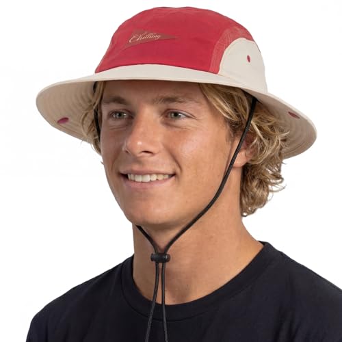 Image of Color-Blocked Fisherman Style Sun Hat for Outdoor Camping, Surfing & Vacations - Wide Brim, UV Protective, Anti-Slip