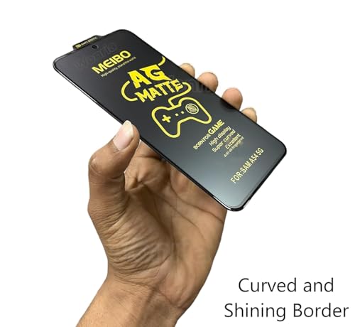 Image of WonRia Matte Screen Guard Protector for Samsung A54 / Samsung S23 FE (5G) Matte Tempered Glass Edge to Edge [Anti-FingerPrint | Anti-Glare | Shinning Border] - installation Kit