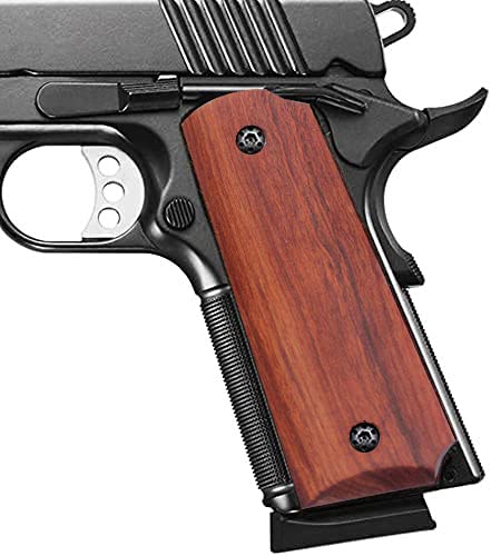 Kaiyu 1911 Wood Grips, Full Size 1911 Handgun Grips fits Most Commander,Standard & Government 1911 Models (Red Sandalwood)