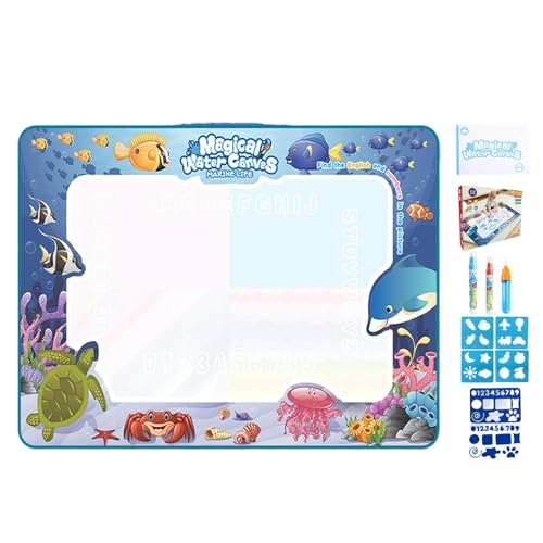 Alfombrilla de Pintura con Agua | Tablero de Dibujo Reutilizable para Aprender | Pintura Mágica con Agua | Regalo para Niñas Niños en Cumpleaños Navidad Pascua