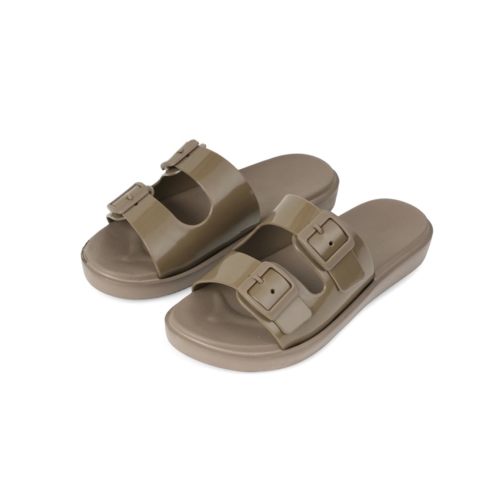 Indifeetflat Buckle Sliders For Women Stylish Footwear Belt