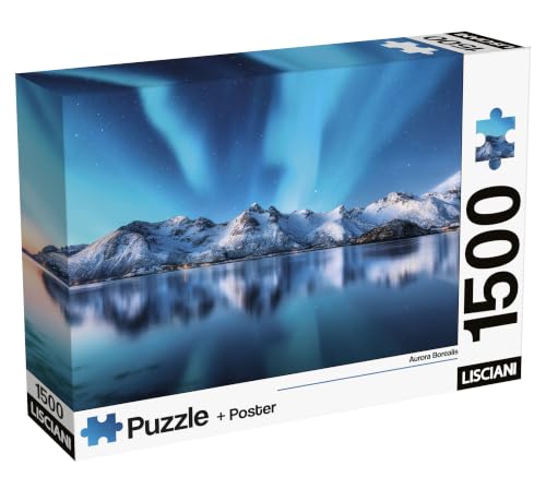 Lisciani Giochi 120642 Puzzle + Poster Aurora Borealis 1500