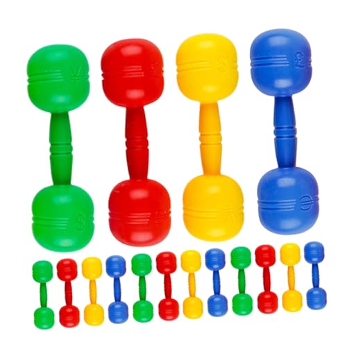 GAROZATION 8 Pares Mancuernas Para Niños Juguetes De Fitness Para Niños Juguetes Pesas Equipo De Ejercicio Para Niños Juguete Para Niños Con Mancuernas Pesas Para Niños El Plastico
