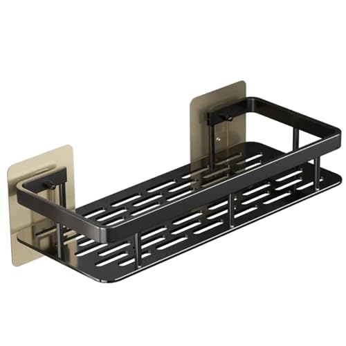 Estantes suspendidos para el baño - Portaobjetos para ducha montado en la pared | Estantes suspendidos de pared con estructura de metal | Estantes suspendidos para dormitorio sin taladrar, estante de
