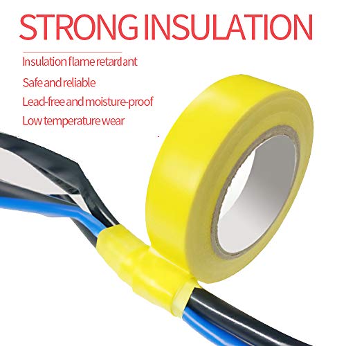 Image of 6PCS PVC Electrical Insulating Tape Flame Retardent Coloured Insulation Tapes