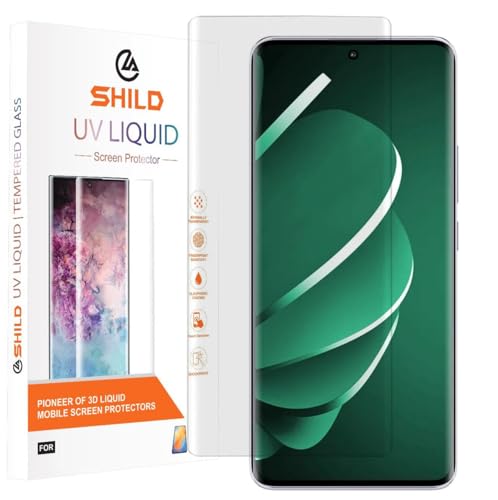 Image of SHILD - (Pack of 1) UV Tempered Glass Screen Protector for Redmi Note 14 Pro Plus | 9H Hardness | HD Clarity | Fingerprint Unlock Compatible | Full Edge-to-Edge Coverage | Easy UV Installation