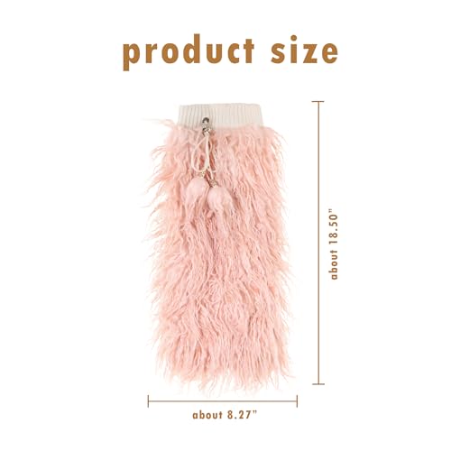 Image of Fur Leg Warmers Furry Faux Fur Winter Leggings Boot Cuffs Toppers for Women