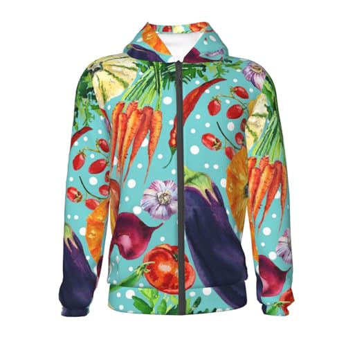 Vegetable Kid Hoodies Boys Zip Up Sweatshirts Girls Pullover with Pocket2
