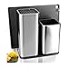 Produktbild PICKME Messerblock Universalmesser-Halter-Küche, Edelstahl-Moderne Rechteckige Design-Besteck Messer Aufbewahrungsutensilien Organizer Set Schneidebrett