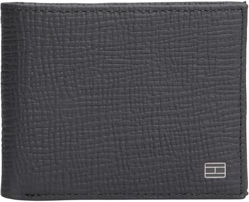 Tommy Hilfiger TH Flag Mini CC Wallet Am0am13708, Cartera Plegable para Hombre, Grey (Charcoal Gray), One Size