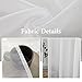 MIULEE 2 Panels Solid Color White Sheer Window Curtains Elegant Window Voile Panels/Drapes/Treatment for Bedroom Living Room (54 X 84 Inches White)