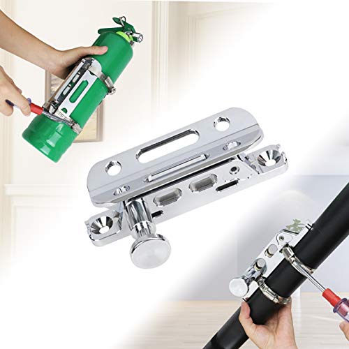 Sulokiy Chrome Quick Release Fire Extinguisher Mount Roll Bar Extinguisher Mount Fit For Jeep Wrangler UTV Polaris RZR Ranger Can-Am Maverick ATV