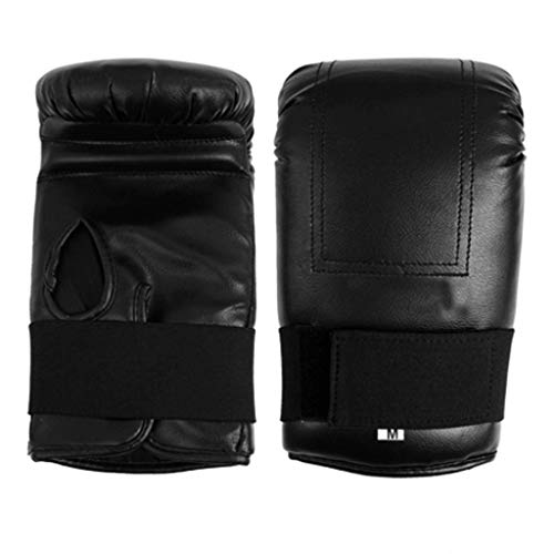 Bag Mitts Gloves Boxing MMA Muay Thai Training All Black (All Black, L/XL)