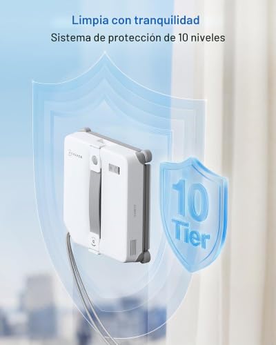 ECOVACS (2026 Version) WINBOT Mini Window Cleaning Robot - Compact Design, Dual Nozzles with Ultrasonic Spray, 9-Stage Protection System, Intelligent Path Planning, 3 Cleaning Modes - 8