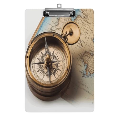 Old Compass�N���b�v�{�[�h �J���t���ŏ�v�ȃA�N�����N���b�v�{�[�h �����N���b�v�{�[�h ���^���N���b�v�t�� ���킢���v���X�`�b�N�N���b�v�{�[�h A4 �i�[�X�I�t�B�X�p(�W���T�C�Y 8.5�C���` x 12.5�C���`)