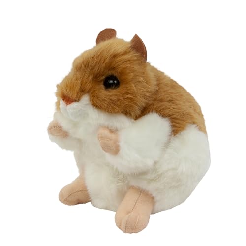 Teddys Rothenburg Kuscheltier Goldhamster 13 cm sitzend braun-weiß Plüschtier Stofftier Hamster