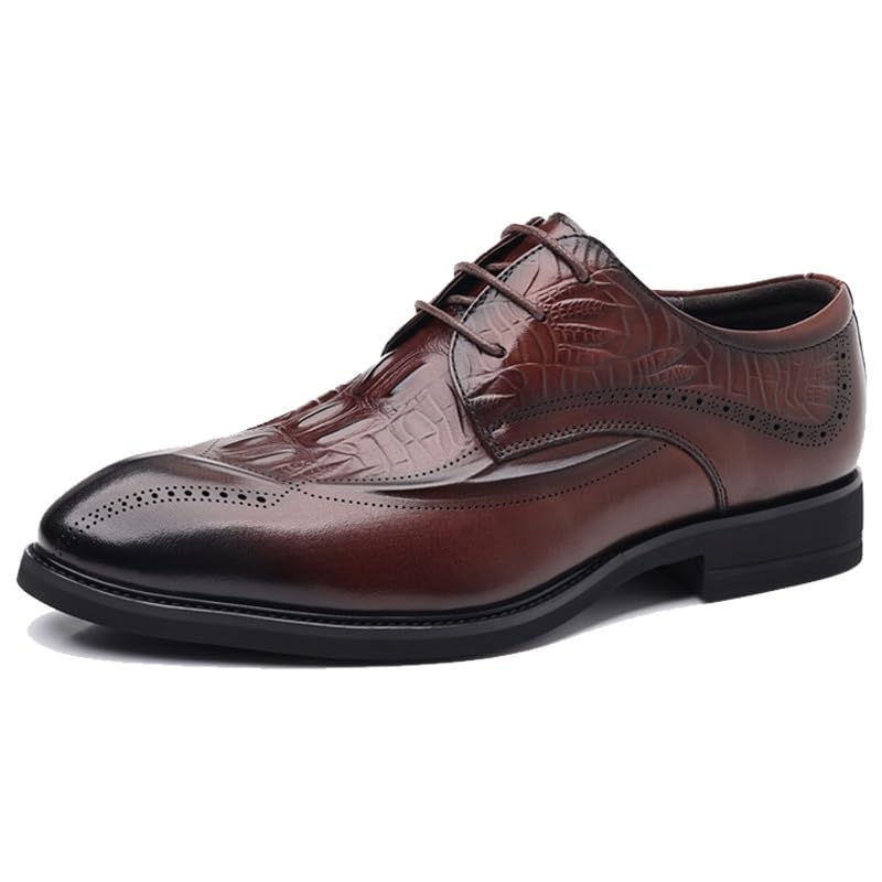 Slip On Dress Shoes for Men Lace Up Comfort Business Casual Oxford Shoes Round Toe Slip-on Fashion Low Top Oxfords Shoes