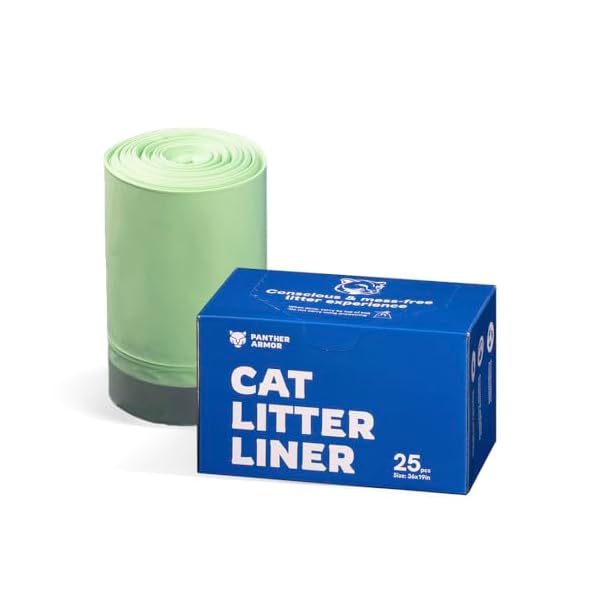   Panther-Armor-Compostable-Litter-Box-Liners-25-count-Extra-Large-Cat-Liners-Unscented-Kitty-Litter-Liners-Drawstring-Jumbo-Size-Fits-Any-Litter-Boxes