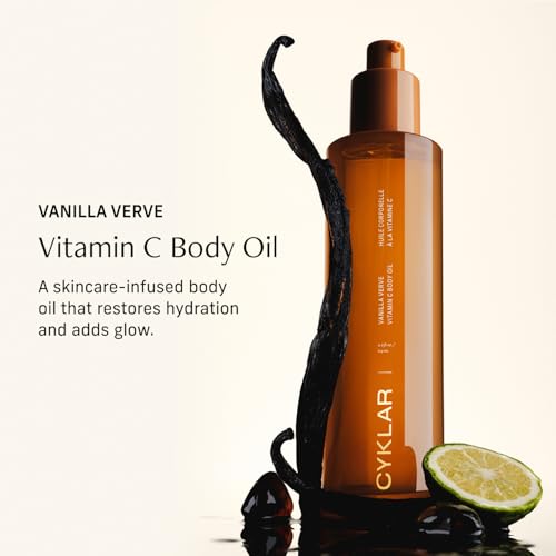 Vitamin C Body Oil for Women and Men. Moisturizing Vanilla Verve Scented Body Serum for Glowing Skin. Nourishing, Hydrating After-Shower and Bath Skin Care Moisturizer, 4.2 Fl Oz - Image 3