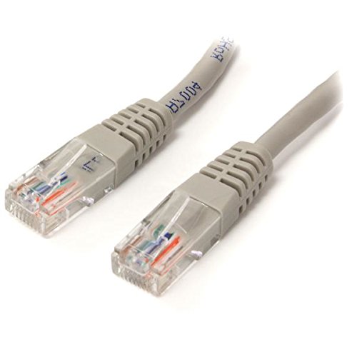 StarTech.com Cat5e Ethernet Cable - 5 ft - Gray - Patch Cable - Molded Cat5e Cable - Short Network Cable - Ethernet Cord - Cat 5e Cable - 5ft (M45PATCH5GR)