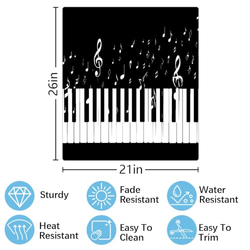 Funda magnética para lavavajillas de piano para cocinas con estilo 2