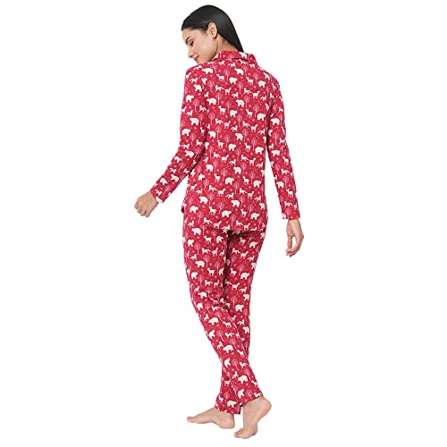 Image of Sweet Dreams Women's Cotton Printed Night Suit Set