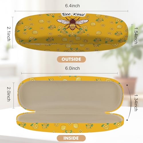 Image of Glasses Case Hard Shell,Portable Protective Eyeglasses Case, Eyeglass Holder Box with Cleaning Cloth,for Women Men