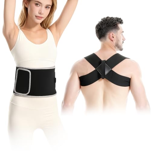 ALONK 2 Teiliges Set Rücken Geradehalter, Schultergurt...