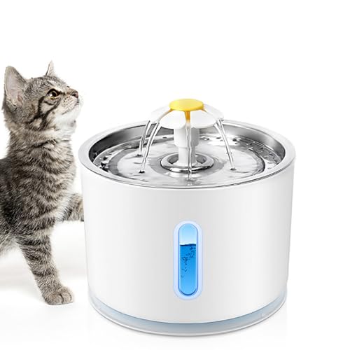 Fuente para gatos 2.4L con acero inoxidable y filtro activado