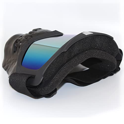 Crossbody Skull Motorcycle Helmet Riding Goggles Glasses With Detachable Face Shield Retro Helmet Glasses Detachable Anti-Fog And Windproof Cross-Country Skiing Glasses For Adult Men And Women #TOP6