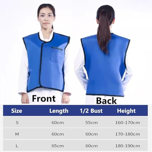 Chaleco protector de plomo azul con cuello para blindaje superior contra rayos X 3