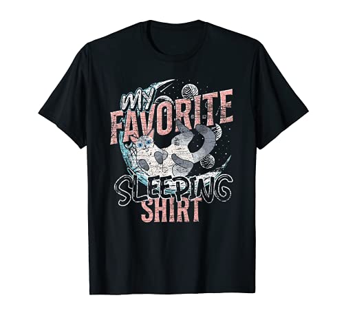 Cute Animal My Favorite Sleeping Shirt Pet Cat Sleeping T-Shirt, Black