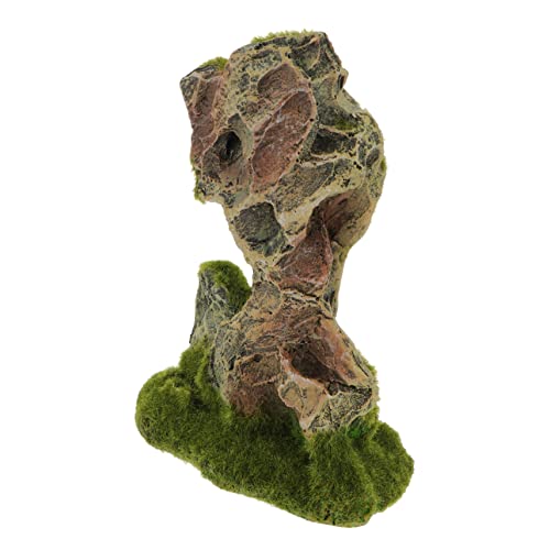 Happyyami pecera paisajismo rocalla Cueva casa del arbol Inflable Tanque Agua Cangrejo decoración pecera decoración para pecera peceras Adorno de pecera decoración del Acuario Resina Green