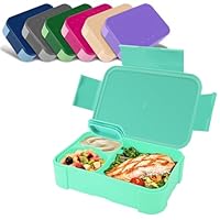 Pavlleen Brotdose Kinder mit Fächern, 900 ml auslaufsichere Lunchbox, Reise-Lunchbox, Jausenbox Brotbox, geeignet für Schule,Picknick, mikrowellen/spülmaschinenfest (Seeblau)