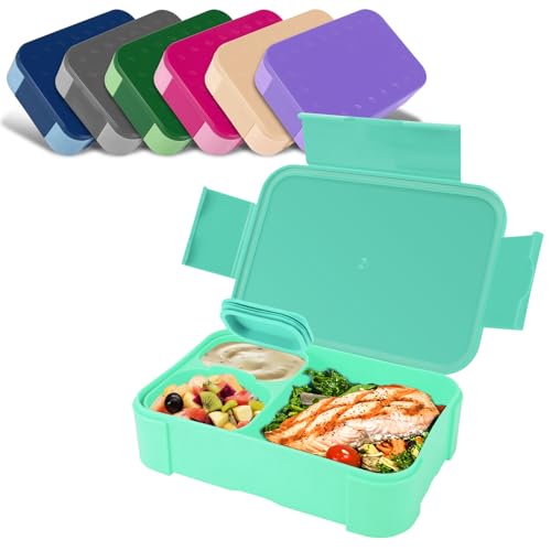 Pavlleen Brotdose Kinder mit Fächern, 900 ml auslaufsichere Lunchbox, Reise-Lunchbox, Jausenbox Brotbox, geeignet für Schule,Picknick, mikrowellen/spülmaschinenfest (Seeblau) Pavlleen Brotdose Kinder mit Fächern, 900 ml auslaufsichere Lunchbox, Reise-Lunchbox, Jausenbox Brotbox, geeignet für Schule,Picknick, mikrowellen/spülmaschinenfest (Seeblau)