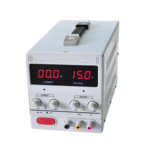 Alimentation DC Gowe 0-15V 0-15A à haute précision électrique avec affichage digital LED