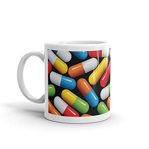 DV Mugs Ltd - Taza de píldoras médicas, medicina, enfermera, estudiante, regalo divertido #8258, cerámica, Mug
